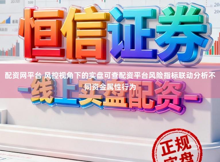 配资网平台 风控视角下的实盘可查配资平台风险指标联动分析不同资金属性行为